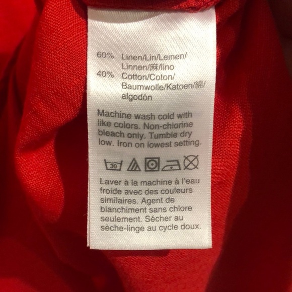 J. Crew woman Red tunic pre-owned-excellent - Picture 4 of 6